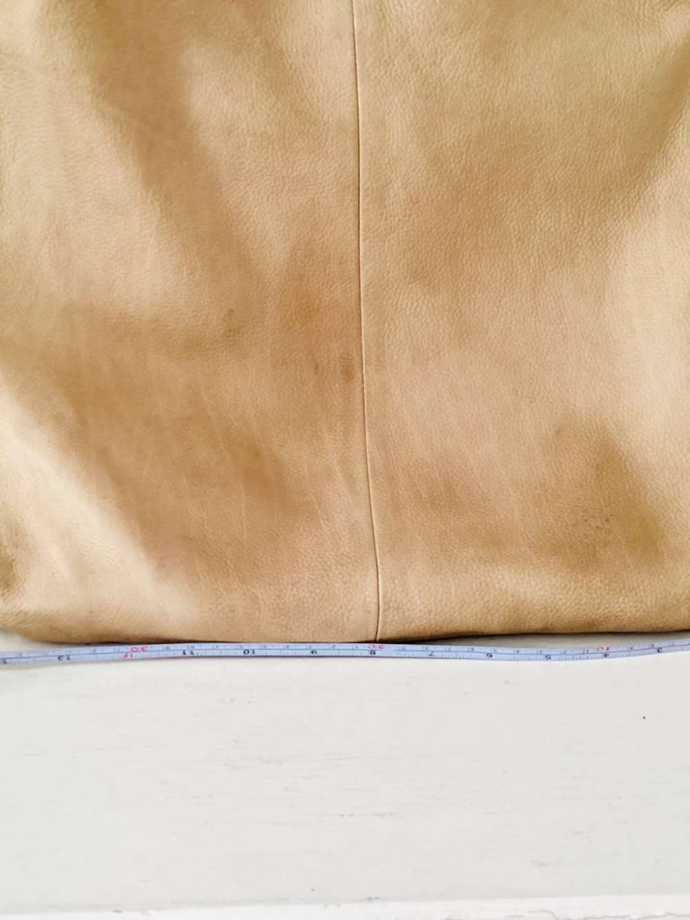 Anthropologie Isa Tote Bag Large Tan Soft Leather Shoulder hobo Purse - Picture 15 of 16
